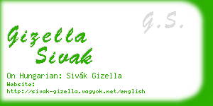 gizella sivak business card